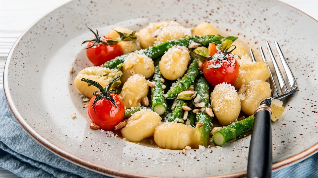 Asparagus Gnocchi with Sage Butter