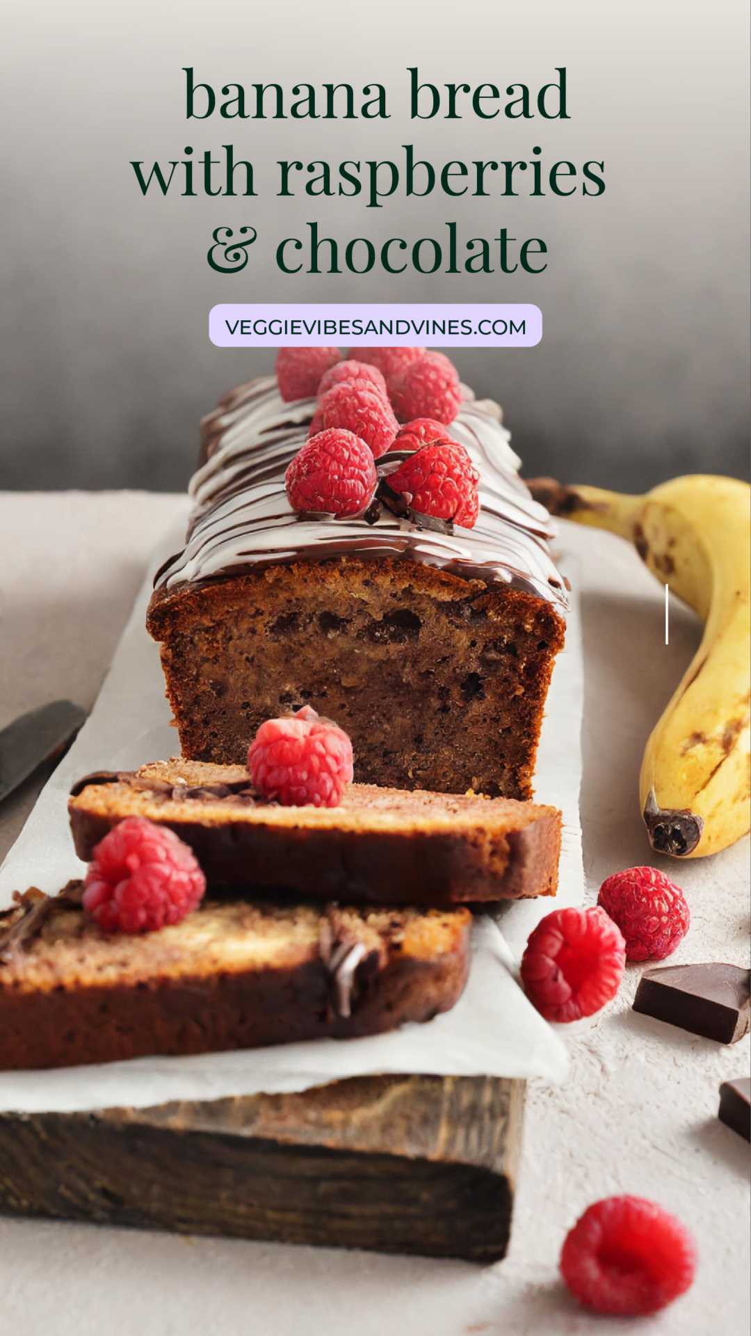 Bananas And Raspberry Banana Bread with Raspberries, Chocolate & Walnuts | Delicious Twist on ...