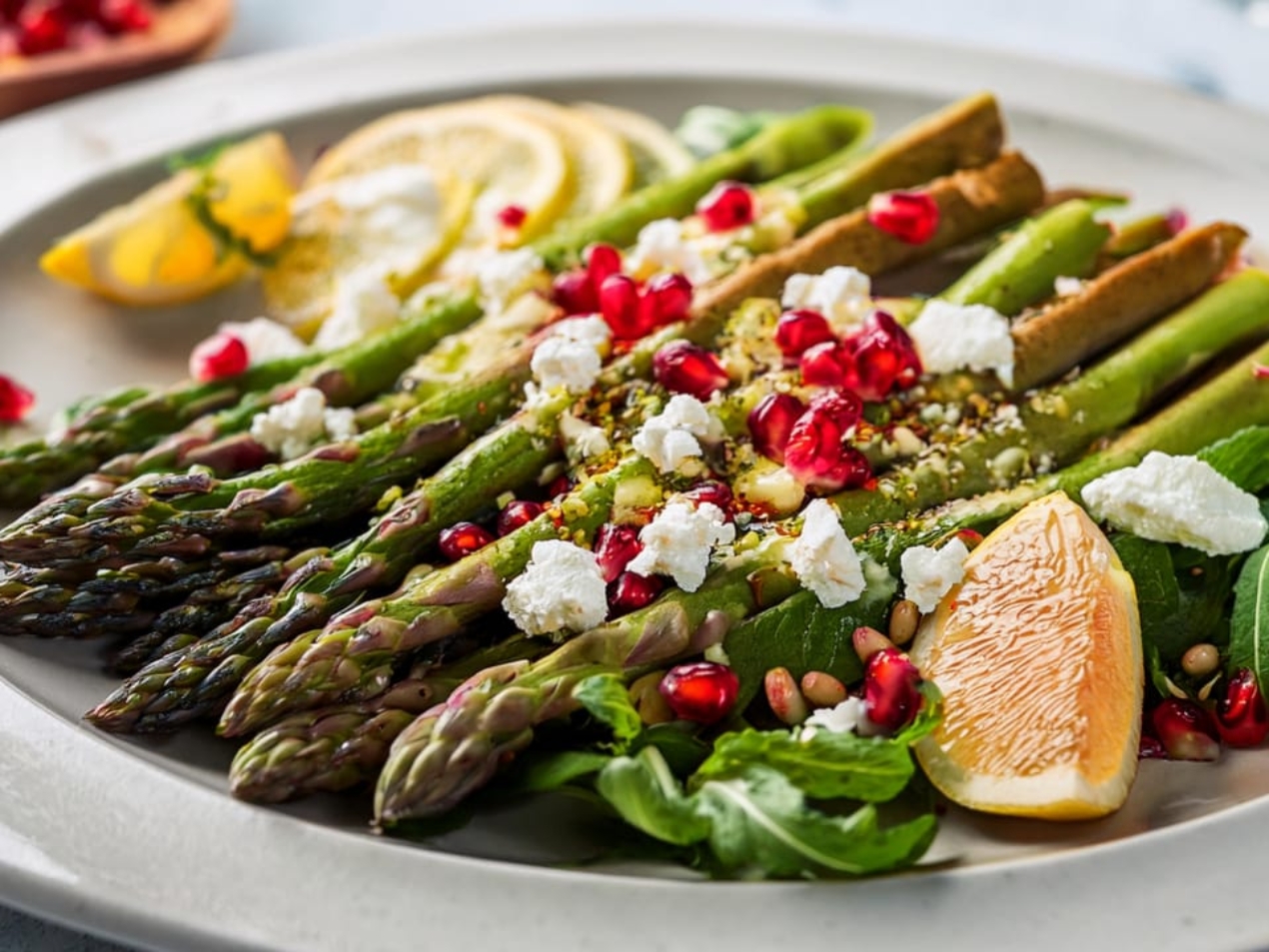 Green Asparagus Salad with Goat Cheese 169 3