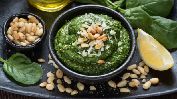 Spinach_pesto_pine_nuts_parmesan_cheese