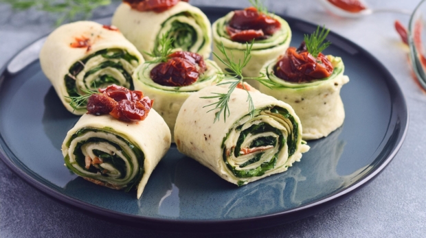 Avocado-and-Sun-Dried-Tomato-Pinwheels