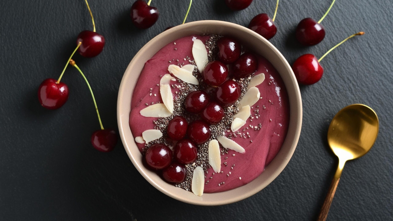 Cherry-and-Almond-Smoothie-Bowl