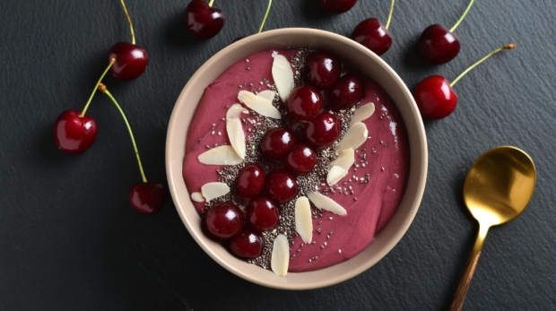 Cherry-and-Almond-Smoothie-Bowl