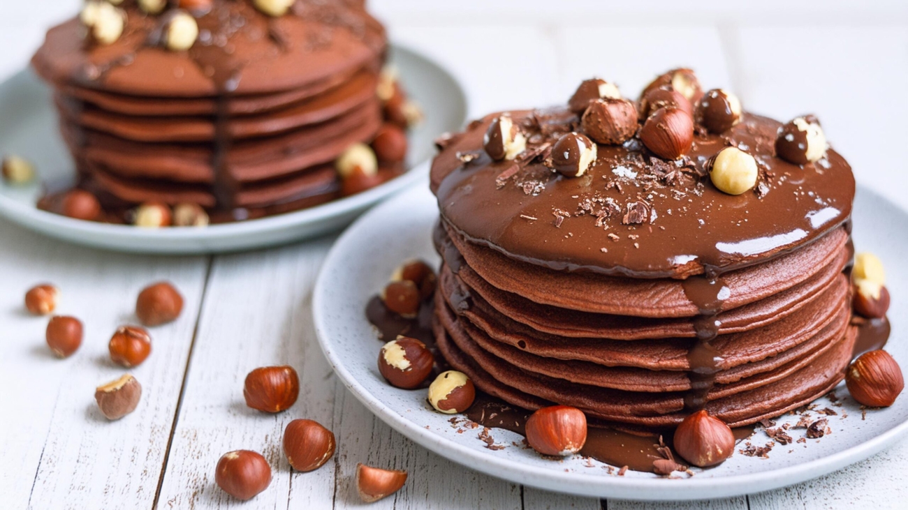 Chocolate-Hazelnut-Pancakes-Vegan