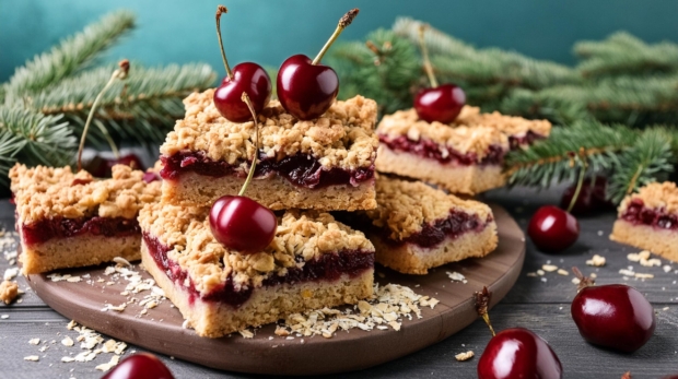 Oat-Bars-with-Cherry
