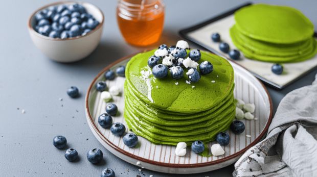 Pancakes Matcha Green Tea reci