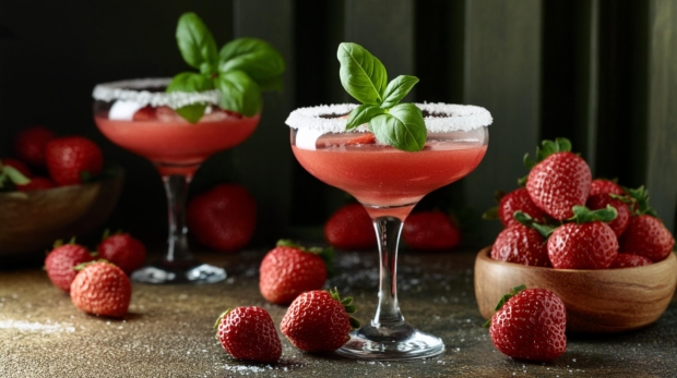 Strawberry-Basil-Margarita