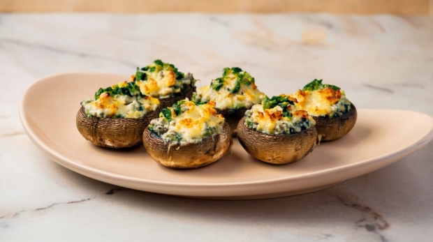 Stuffed Mushrooms with Cauliflower, Spinach, and Cheese 169 1