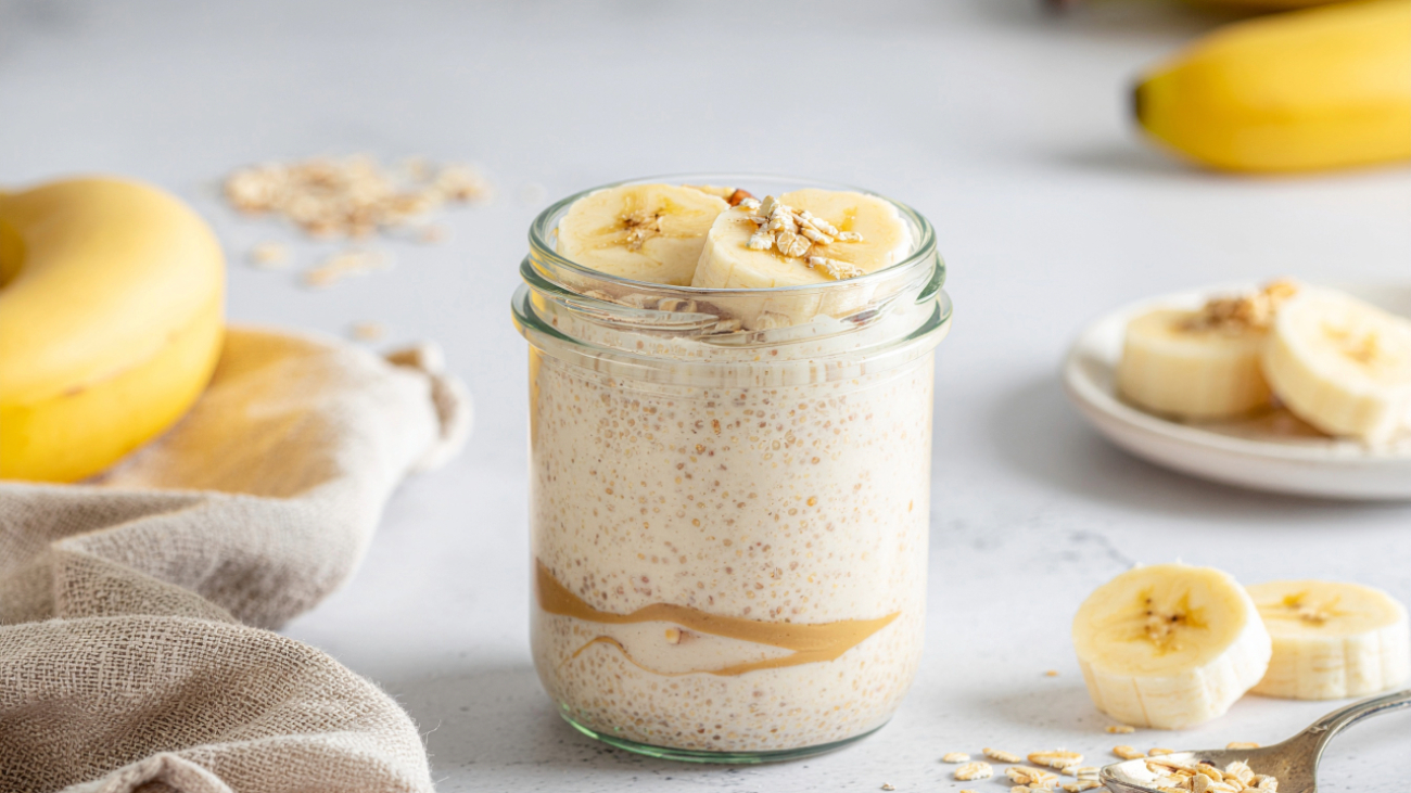 Creamy Banana Peanut Butter Oatmeal 169 1