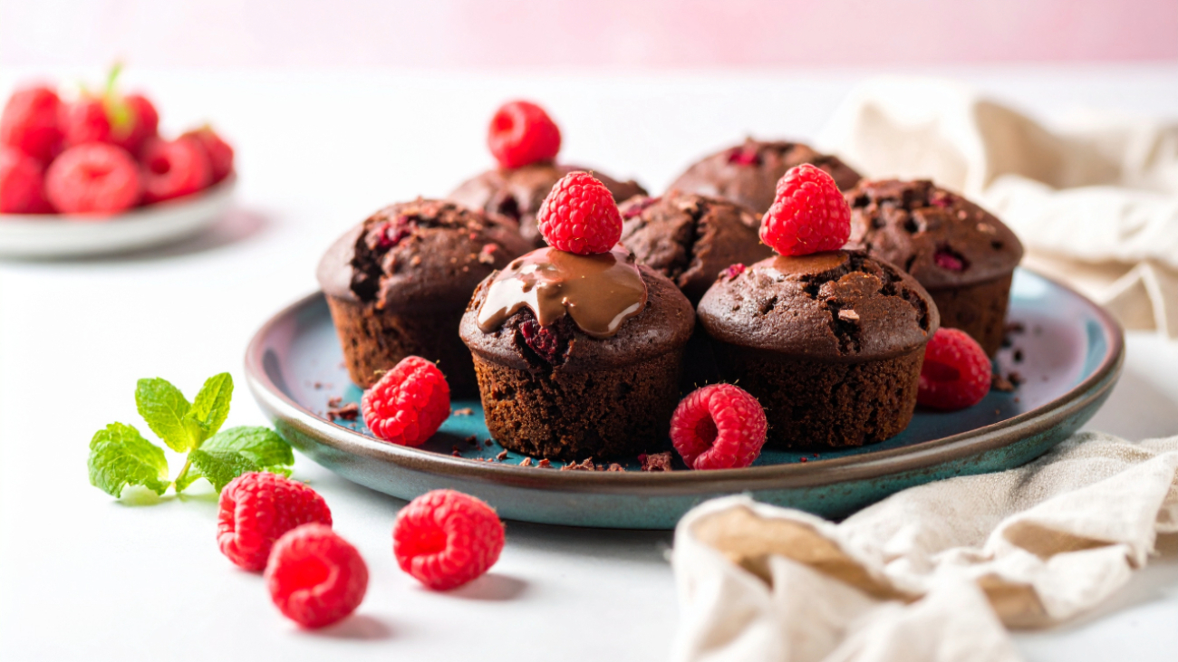 Double Chocolate Raspberry Muffins 169 1