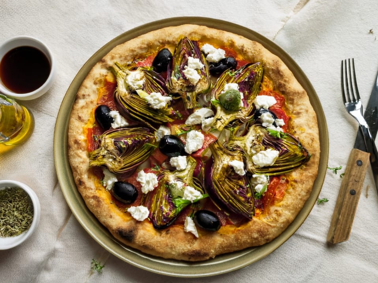 Mediterranean Pizza with Artichokes 169 2