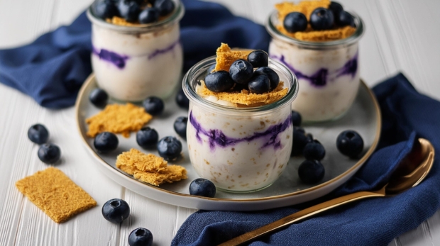 Overnight-Oats-with-Blueberry-Lemon-Cheesecake