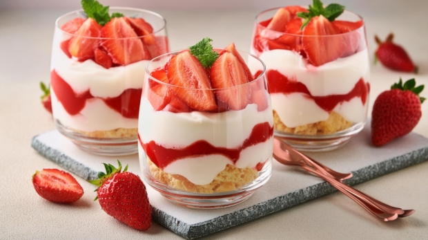 Parfait-with-Strawberry-Vanilla-Pudding-1