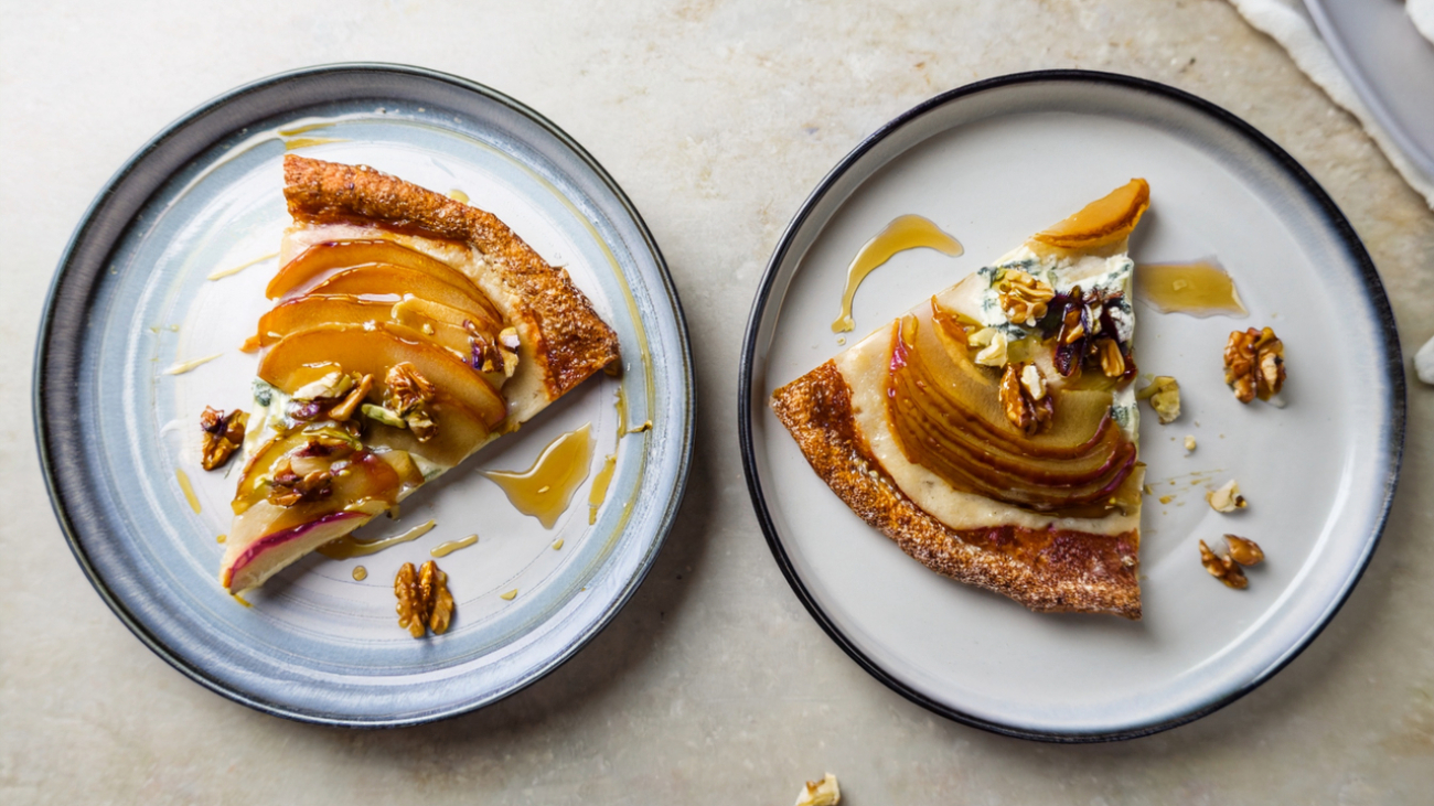 Pizza with Caramelized Pear and Blue Cheese 169 2