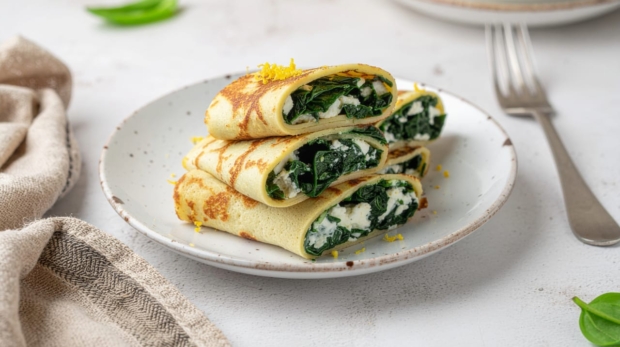 Ricotta and Spinach Stuffed Crepes 169 1