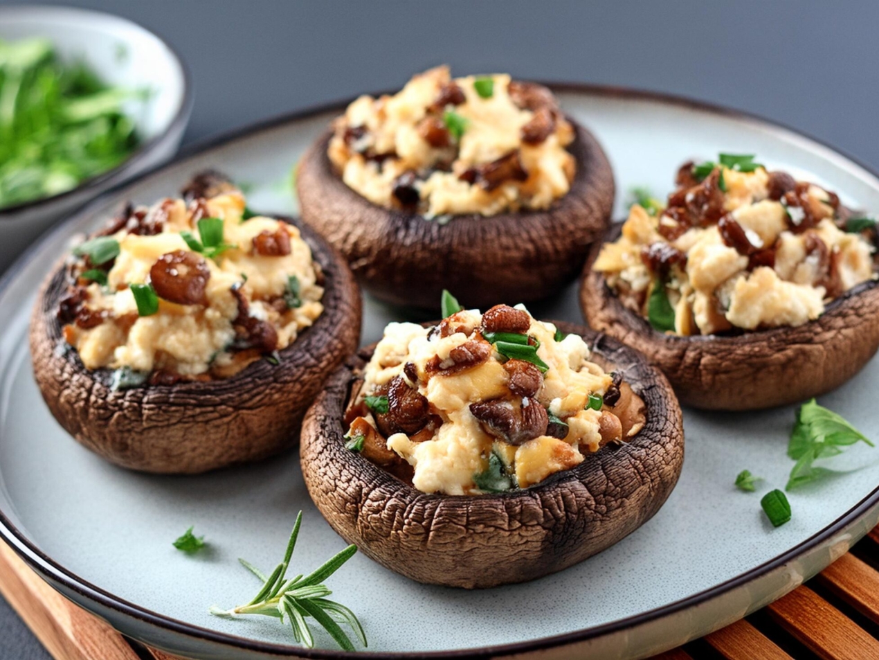 Rosemary-and-Goat-Cheese-Stuffed-Portobello-Mushrooms