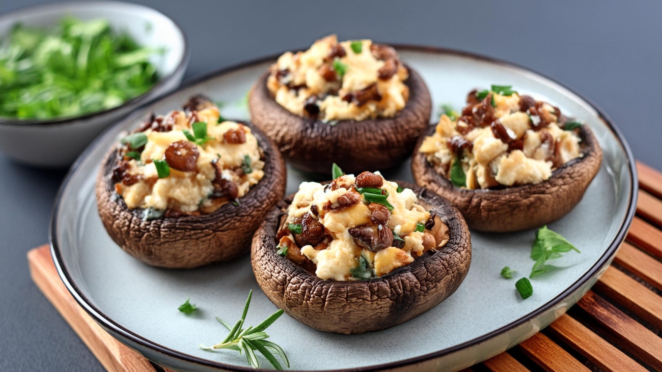 Rosemary-and-Goat-Cheese-Stuffed-Portobello-Mushrooms