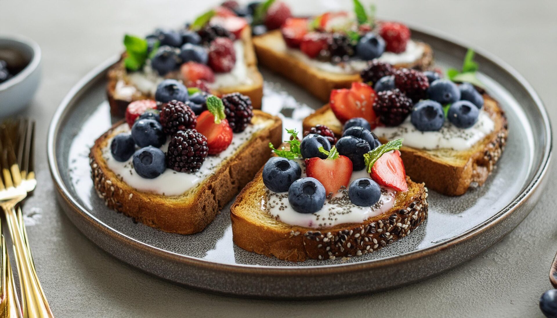 Coconut Yogurt &amp; Berry Toast | Delicious &amp; Nutritious Breakfast or Snack