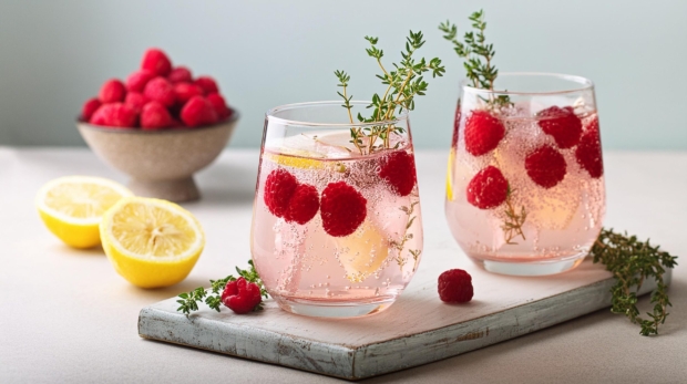 Cocktail-Raspberry-Thyme-Gin-Fizz