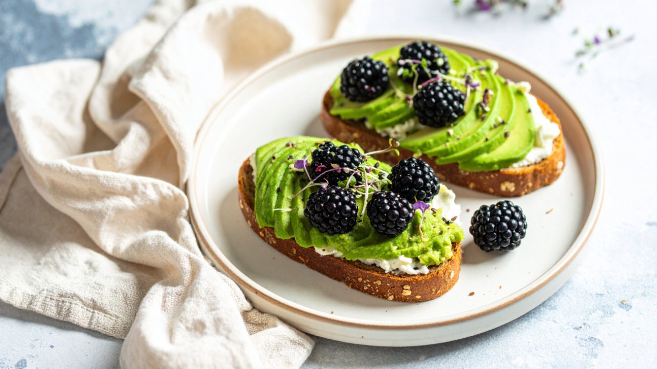 Avocado Toast with Blackberries 169 1