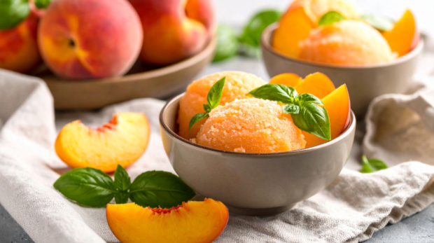 Peach Basil Sorbet 169 1