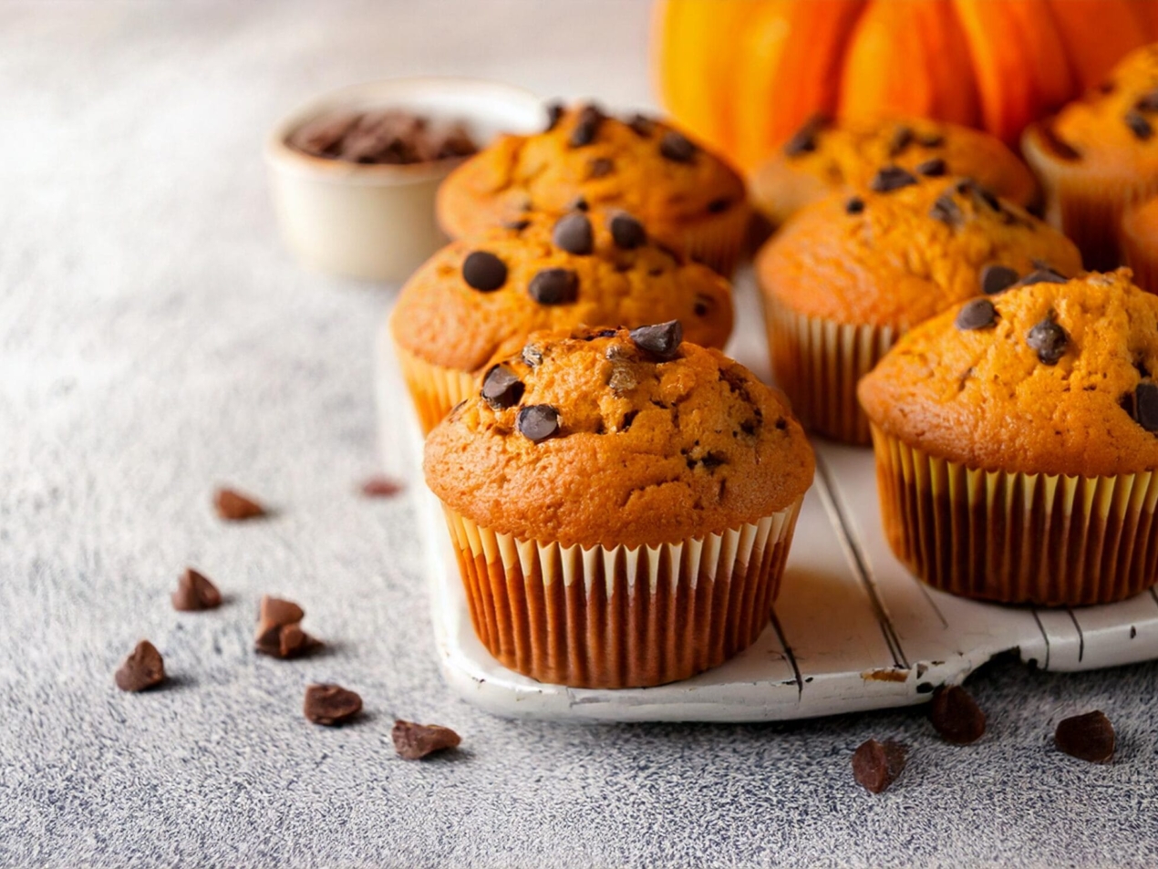 Pumpkin-Chocolate-Chip-Muffins