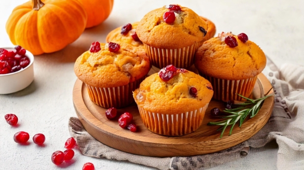 Pumpkin-Cranberry-Muffins