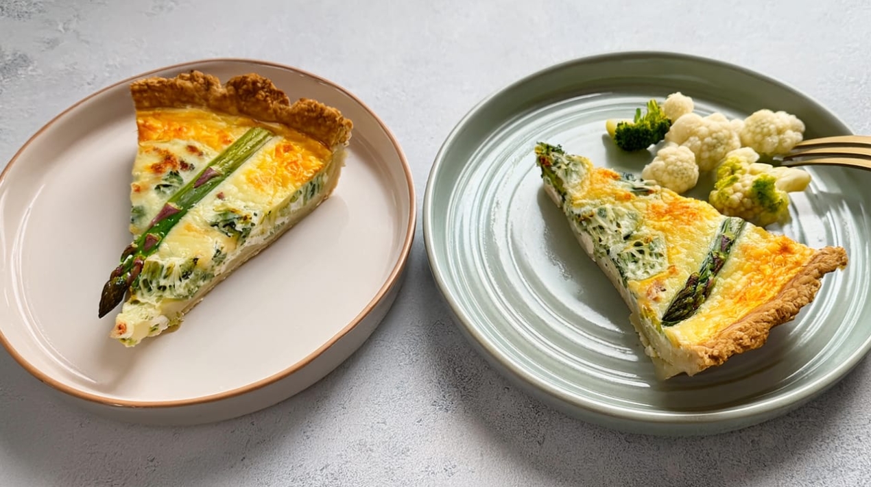 Easy Cauliflower and Asparagus Quiche Recipe 169 2