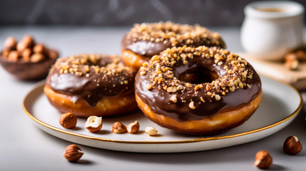 169 Vegan Chocolate Hazelnut Donuts
