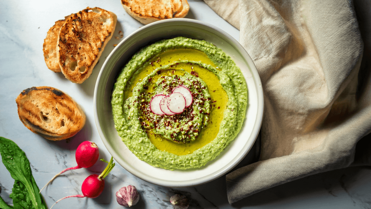 Wild garlic hummus 169 1