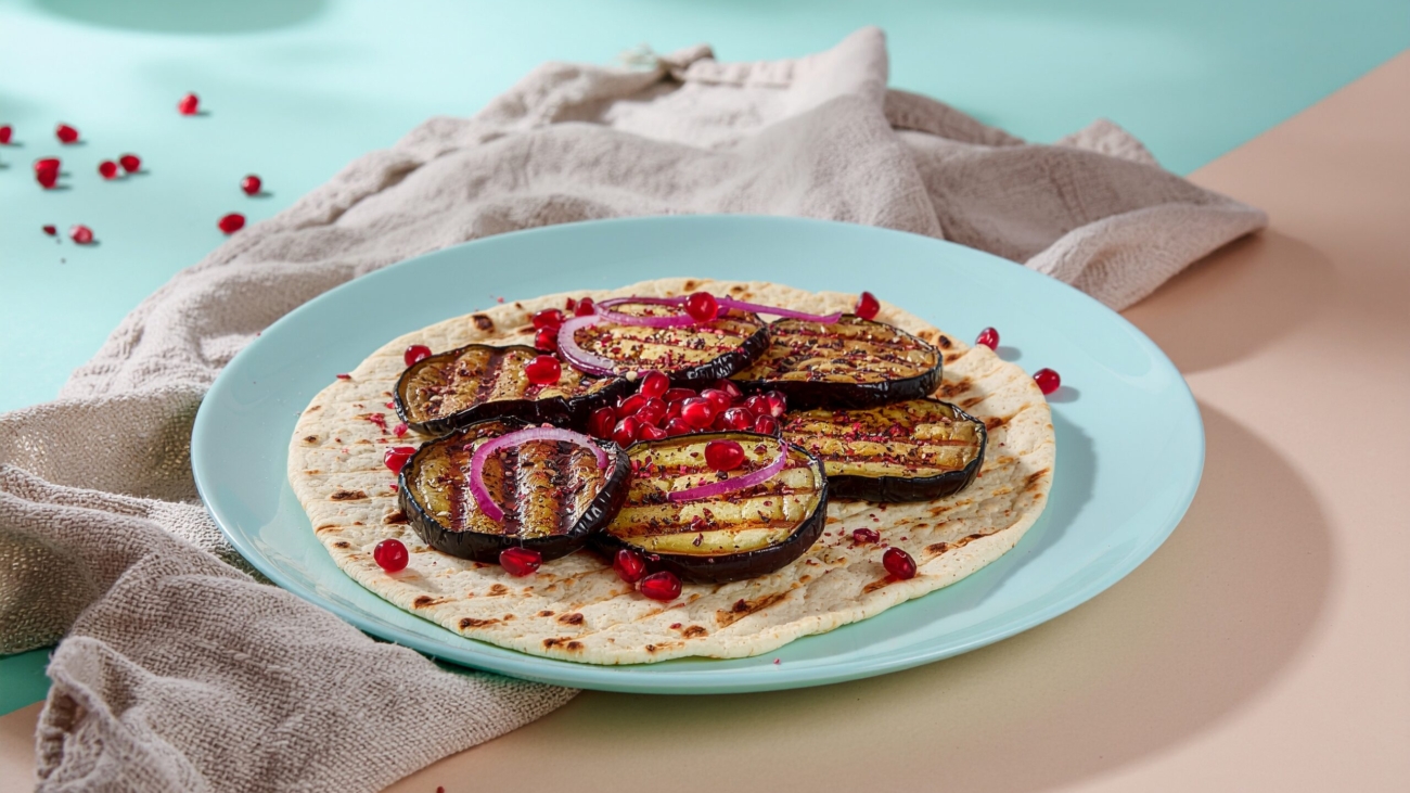 Garlic Roasted Eggplant & Za’atar Flatbread 169 1