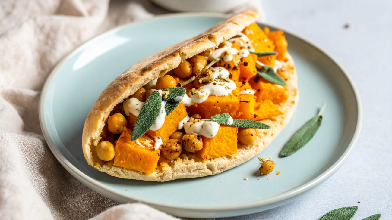 Roasted Butternut & Sage Pita Pocket 169 3