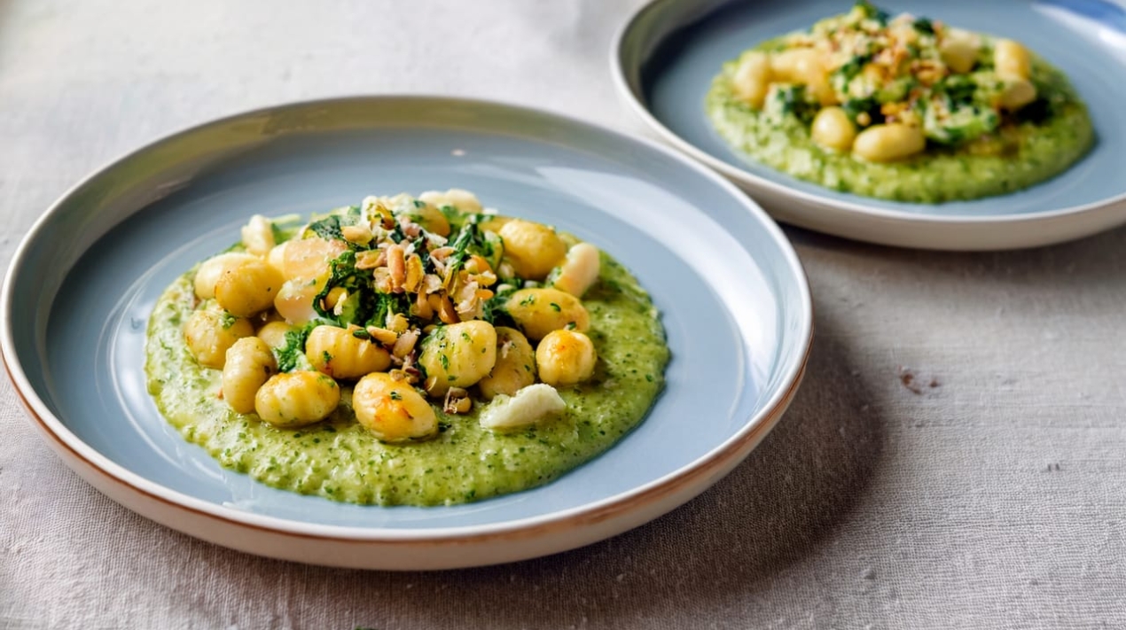 Wild Garlic Gnocchi with Lemon Cashew Cream 169 1
