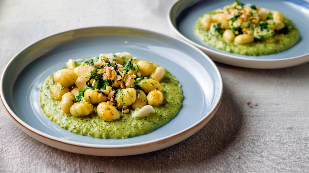 Wild Garlic Gnocchi with Lemon Cashew Cream 169 1