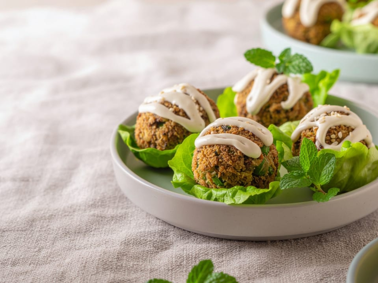 Pea Falafel with Lemon-Tahini Drizzle 169 1