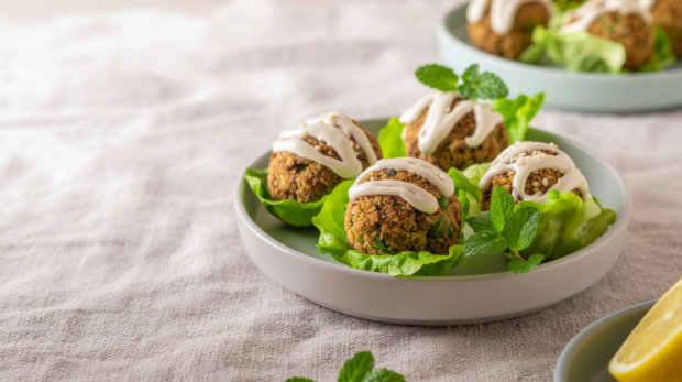 Pea Falafel with Lemon-Tahini Drizzle 169 1