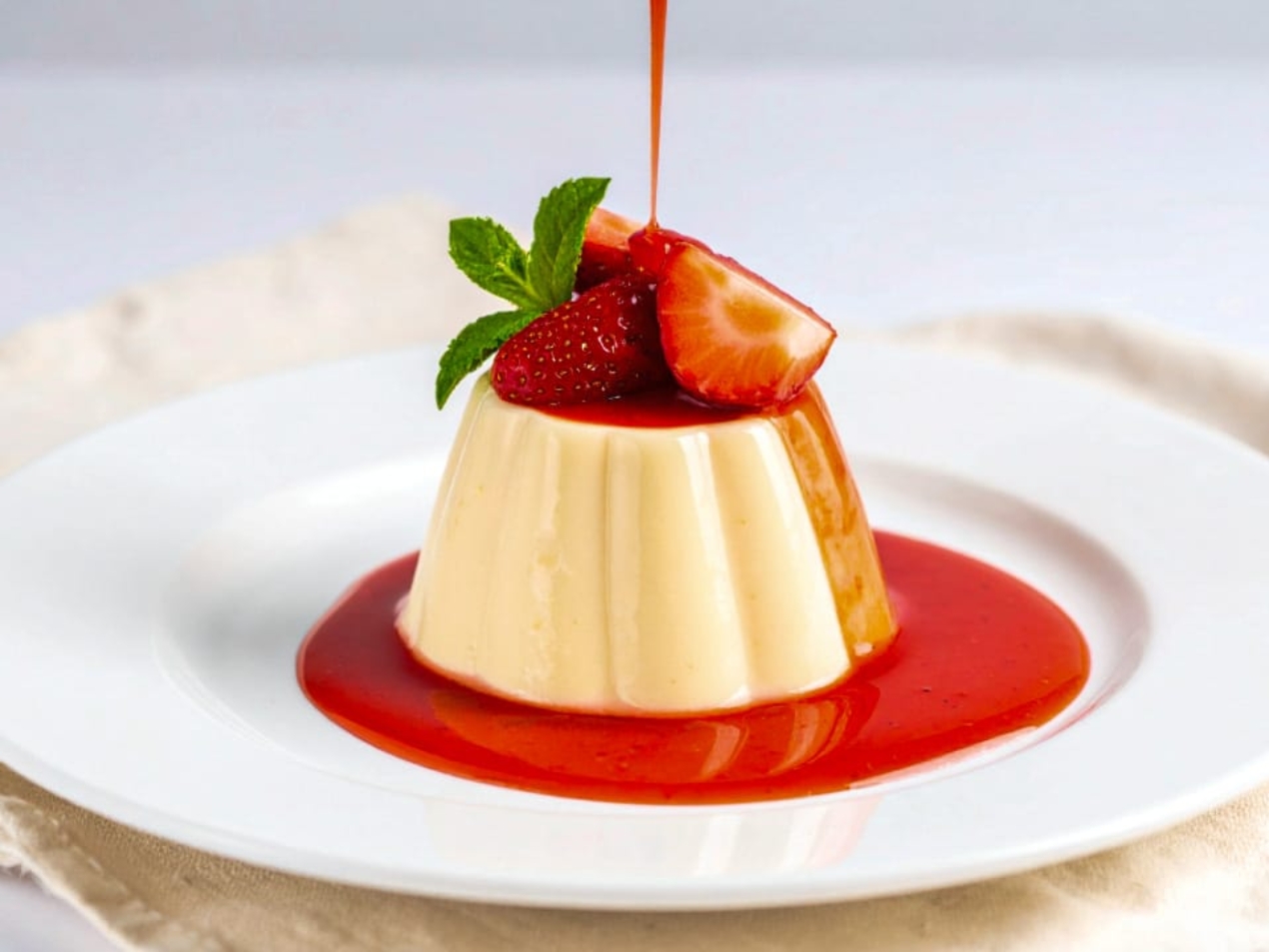Strawberry Soufflé with Vanilla Bean Crème Anglaise 169 5