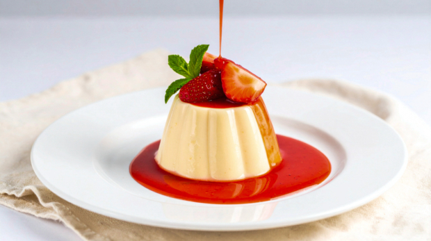 Strawberry Soufflé with Vanilla Bean Crème Anglaise 169 5