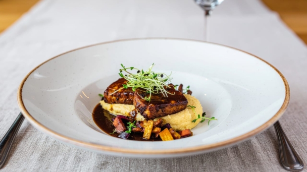 Tempeh “Coq au Vin” with Port Wine Reduction (Vegan) 169 1