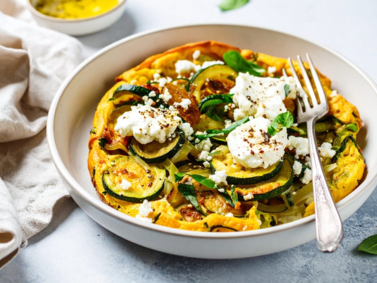 Crustless Zucchini Quiche with Leeks and Cheese 169 1
