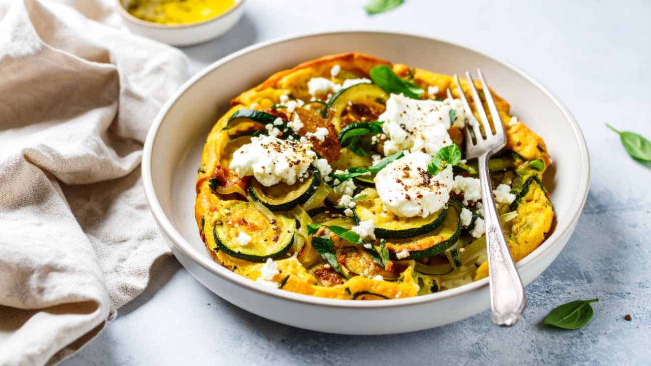 Crustless Zucchini Quiche with Leeks and Cheese 169 1