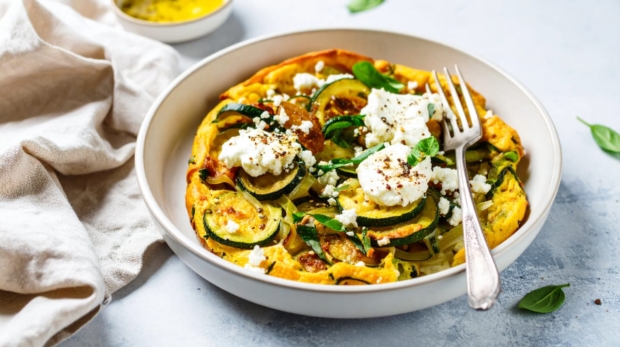Crustless Zucchini Quiche with Leeks and Cheese 169 1