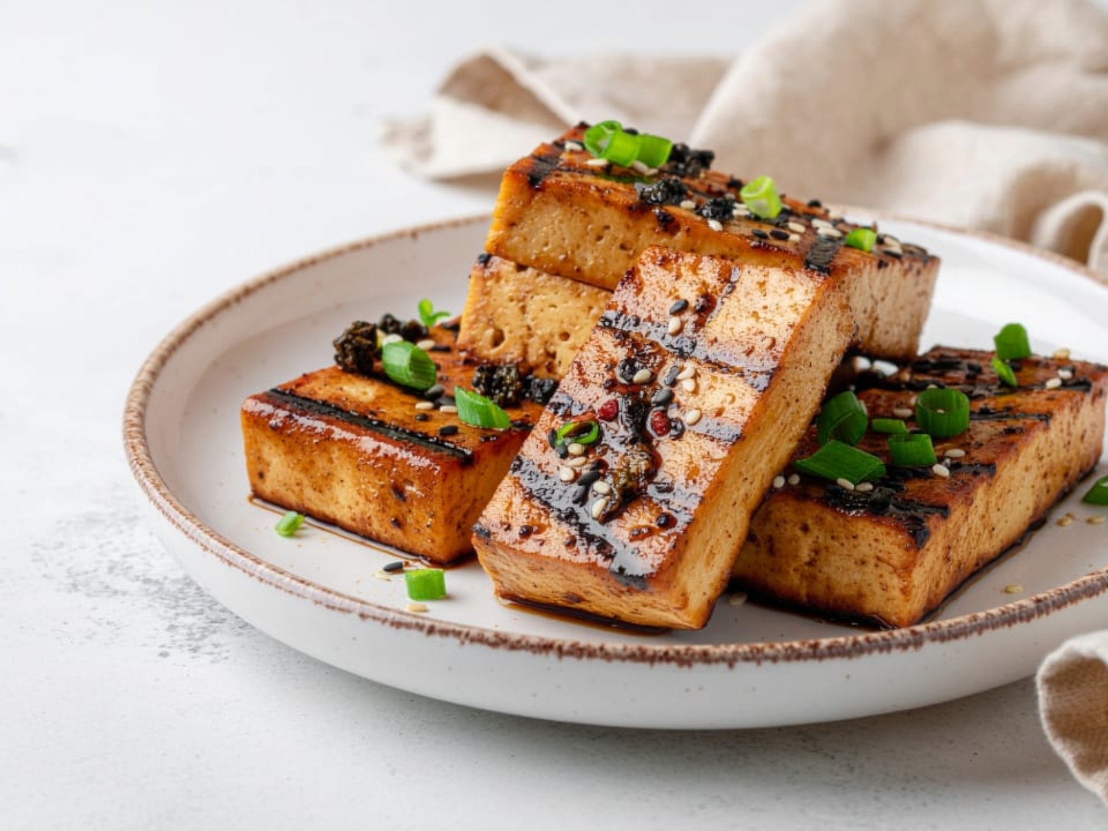 Spicy Sesame Grilled Tofu 169 1