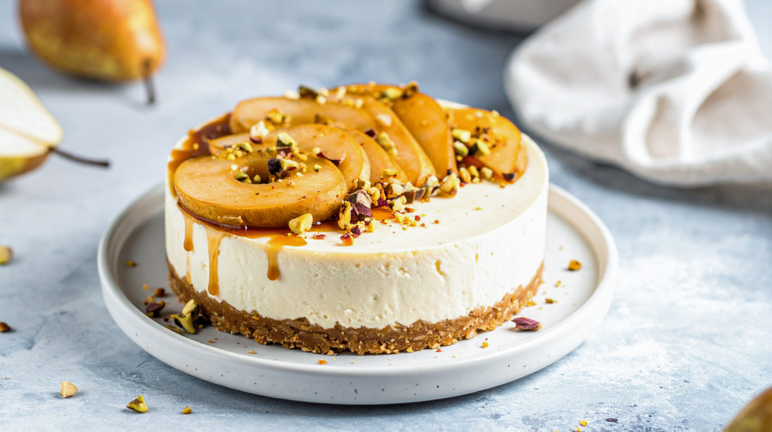 No-Bake Vegan Pear Cheesecake with Cardamom 169 4